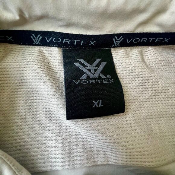 Vortex Tan Stretchy Mesh Vented Pockets Roll Up Long Sleeves Lightweight Shirt - Picture 10 of 11